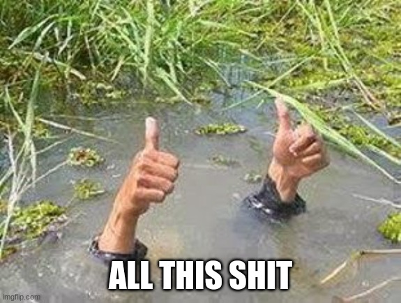 ALL THIS SHIT | image tagged in flooding thumbs up | made w/ Imgflip meme maker