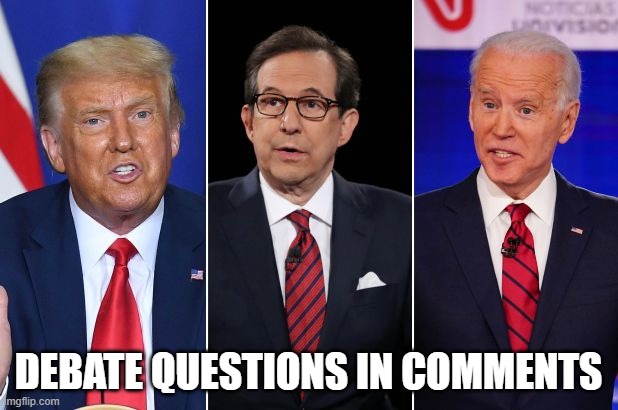 There are 3 categories: President, Vice President, and Congress | DEBATE QUESTIONS IN COMMENTS | image tagged in trump biden debate | made w/ Imgflip meme maker