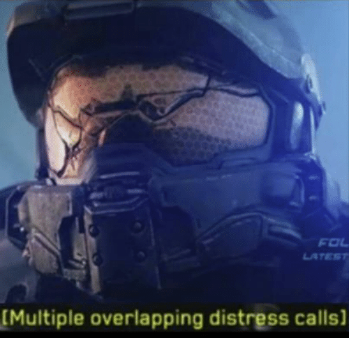 High Quality Multiple Overlapping distress calls Blank Meme Template