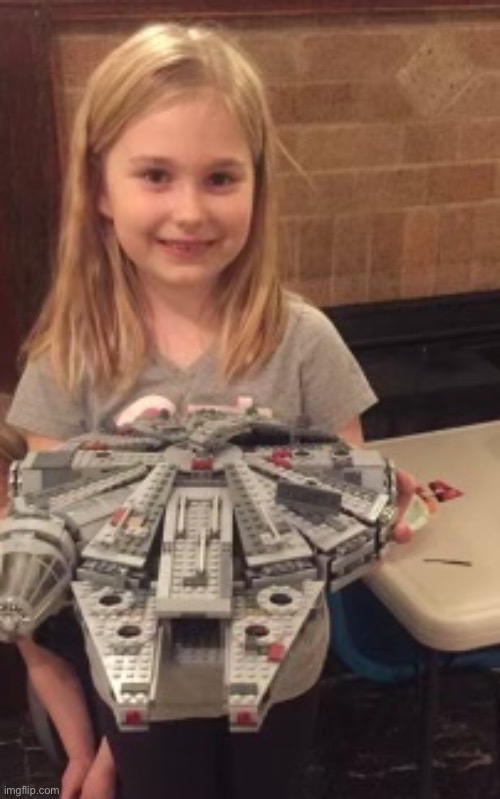 I found this on my Nana’s phone. It’s smol me being proud of my lego millenium falcon | image tagged in i was tiny,lego | made w/ Imgflip meme maker