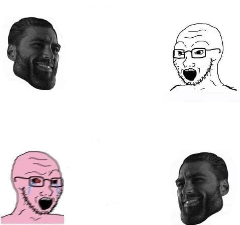 crying wojak vs chad Meme Generator - Imgflip