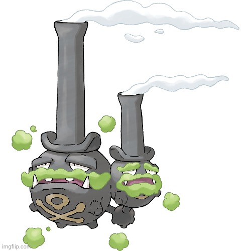 Does Galarian Weezing look like a bong? | image tagged in galarian weezing | made w/ Imgflip meme maker