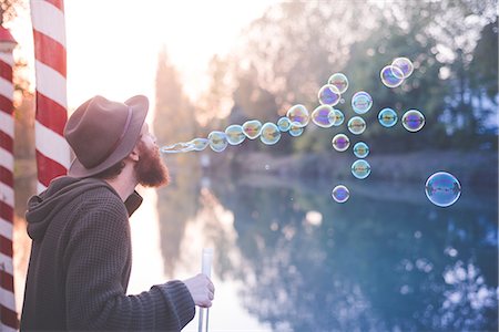 High Quality Hipster blowing bubbles Blank Meme Template