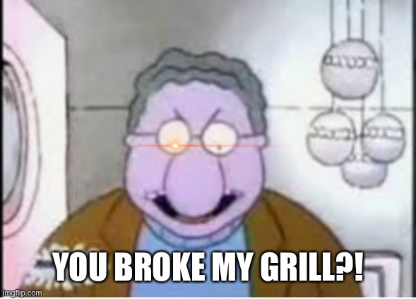 you broke my grill | YOU BROKE MY GRILL?! | image tagged in you broke my grill | made w/ Imgflip meme maker