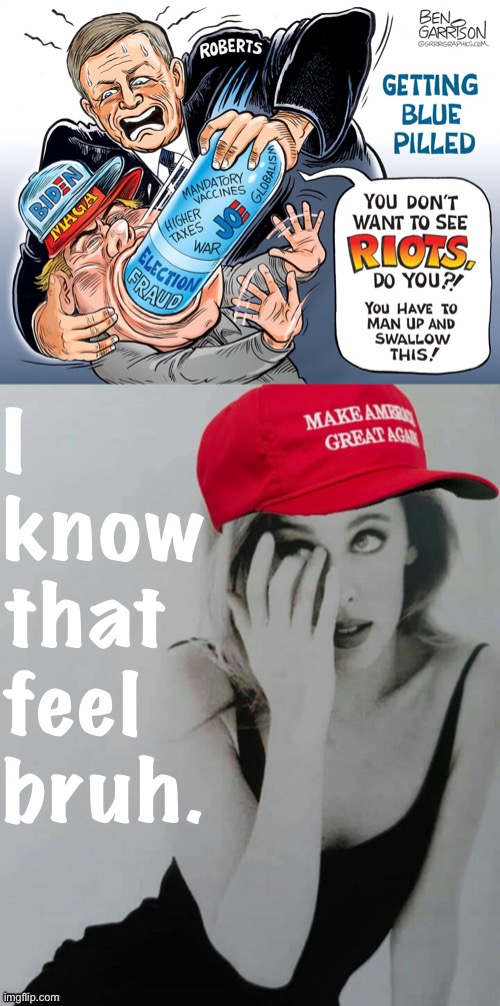 Out of curiosity I looked at the Gab front page today. Half of it was Trump and Trump Jr. tweets, but there was also this lollll | I know that feel bruh. | image tagged in getting blue pulled comic,maga kylie crying,comics/cartoons,maga,politics lol,scotus | made w/ Imgflip meme maker