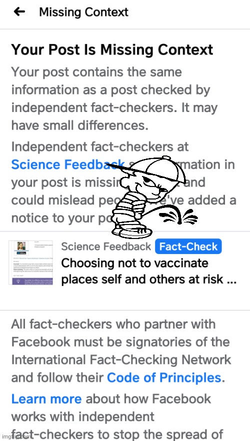 Facebook fact checkers suck ass | image tagged in facebook fact checkers suck ass | made w/ Imgflip meme maker