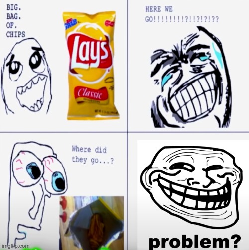 bag chips | image tagged in funny memes | made w/ Imgflip meme maker