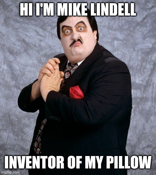 Mike Lindell MyPillow |  HI I'M MIKE LINDELL; INVENTOR OF MY PILLOW | image tagged in mike lindell,trump,sampsin,my pillow | made w/ Imgflip meme maker