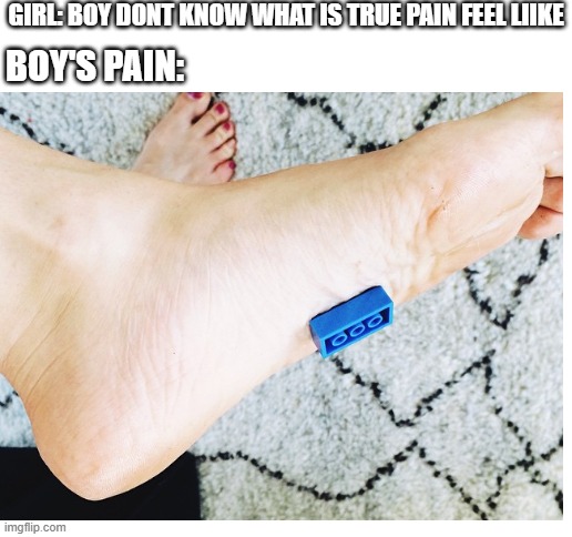 da true pain forever | GIRL: BOY DONT KNOW WHAT IS TRUE PAIN FEEL LIIKE; BOY'S PAIN: | image tagged in boy and girl texting | made w/ Imgflip meme maker