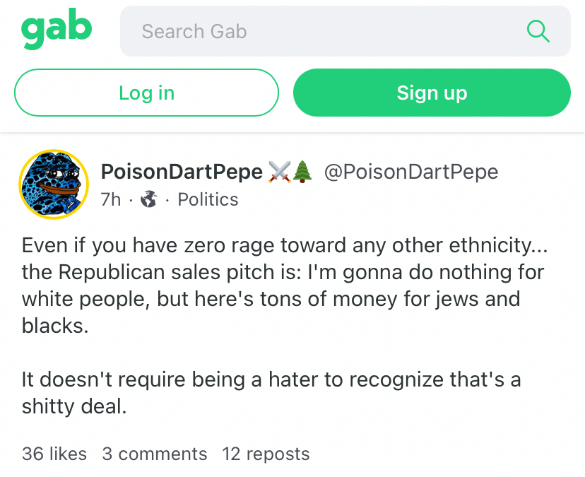 Gab racism Blank Meme Template