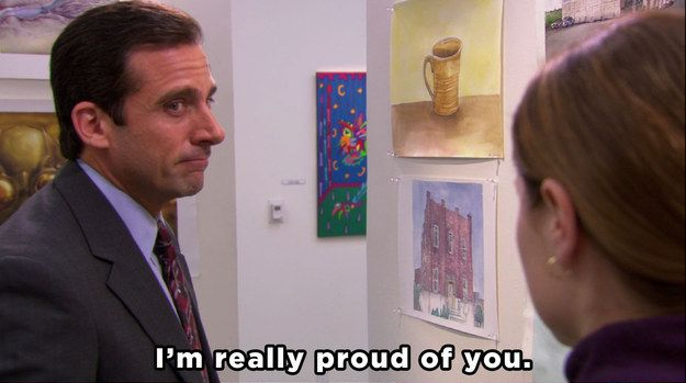 High Quality Michael Scott I'm really proud of you Blank Meme Template
