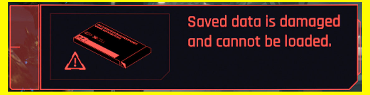 High Quality Cyberpunk 2077 Corrupted Save Data Blank Meme Template