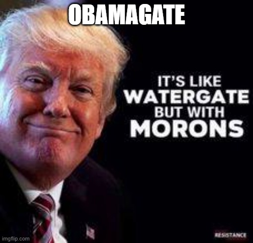 Obamagate | OBAMAGATE | image tagged in trump | made w/ Imgflip meme maker