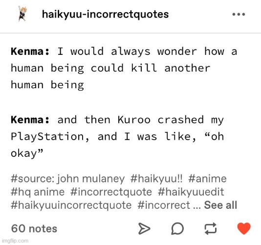Kenma NO- | made w/ Imgflip meme maker