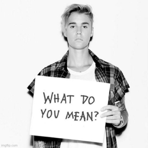 Justin Bieber What Do You Mean | image tagged in justin bieber what do you mean | made w/ Imgflip meme maker