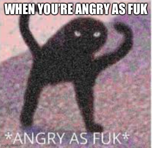 *ANGRY AS FUK* | WHEN YOU’RE ANGRY AS FUK | image tagged in angry as fuk | made w/ Imgflip meme maker