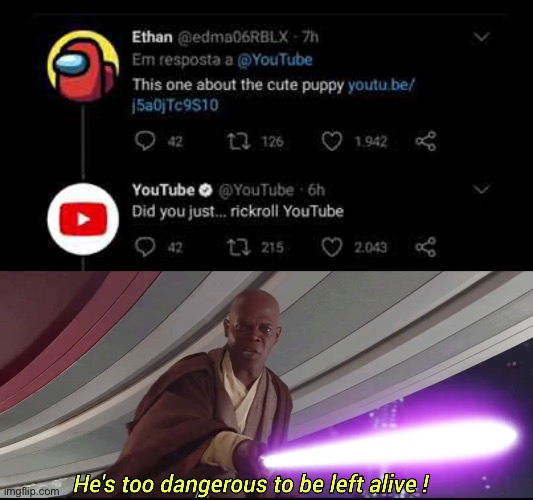 He’s to powerful | image tagged in hes to dangerous to be kept alive meme | made w/ Imgflip meme maker