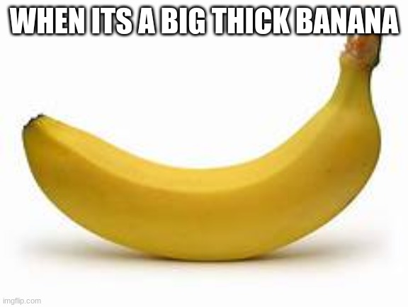 Big thick banana UwU | WHEN IT'S A BIG THICK BANANA | image tagged in big thick banana uwu | made w/ Imgflip meme maker