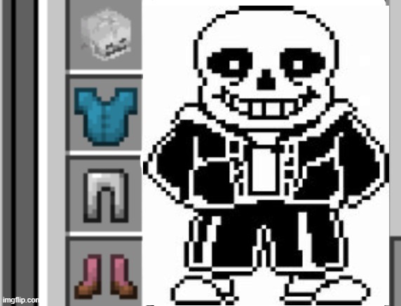Oh hay | image tagged in undertale,minecraft,sans,skin | made w/ Imgflip meme maker