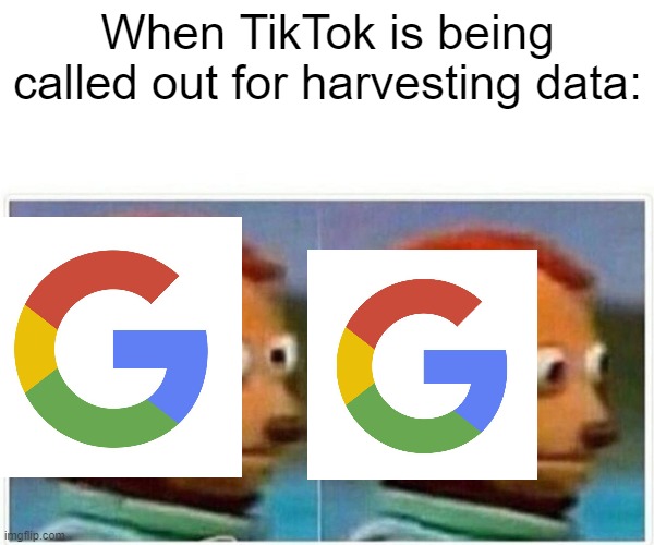 Monkey Puppet Meme | When TikTok is being called out for harvesting data: | image tagged in memes,monkey puppet | made w/ Imgflip meme maker