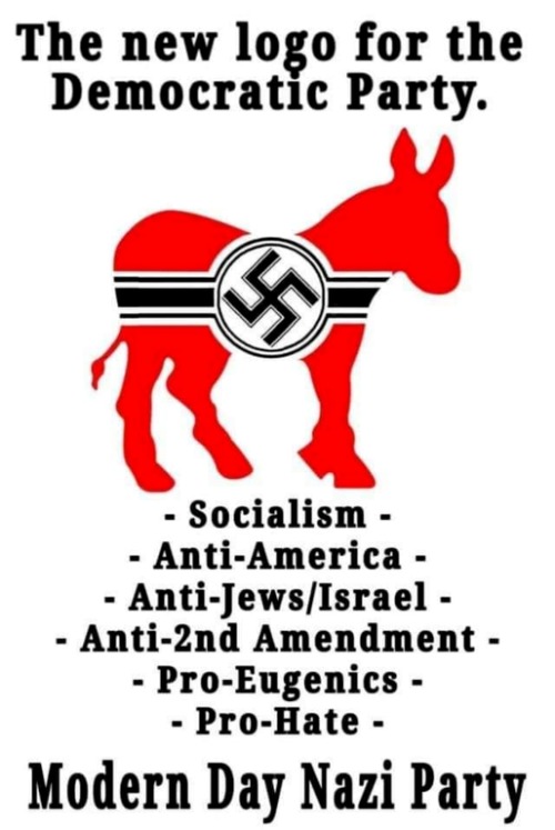 The New Logo for the American Democratic Party | image tagged in american nazi party,democrats the new nazis,the party of hate,the real fascists,neo-nazis,nazis everywhere | made w/ Imgflip meme maker