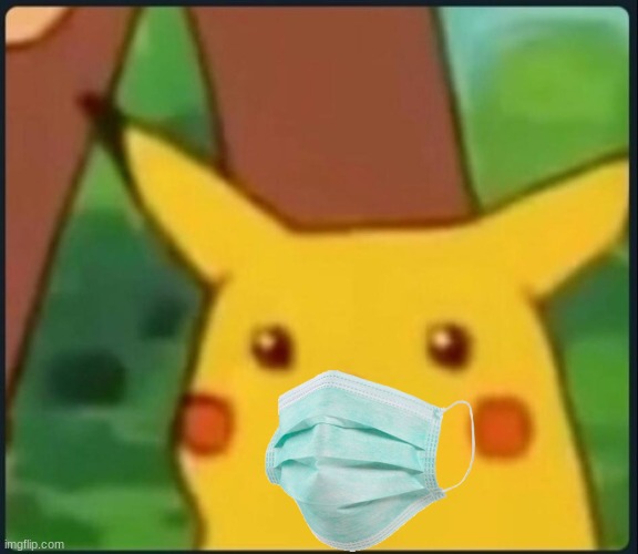 Stay safe Pikachu | image tagged in surprised pikachu | made w/ Imgflip meme maker