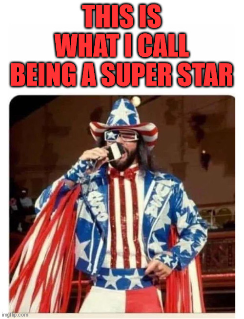 Savage america | THIS IS WHAT I CALL BEING A SUPER STAR | image tagged in savage america | made w/ Imgflip meme maker