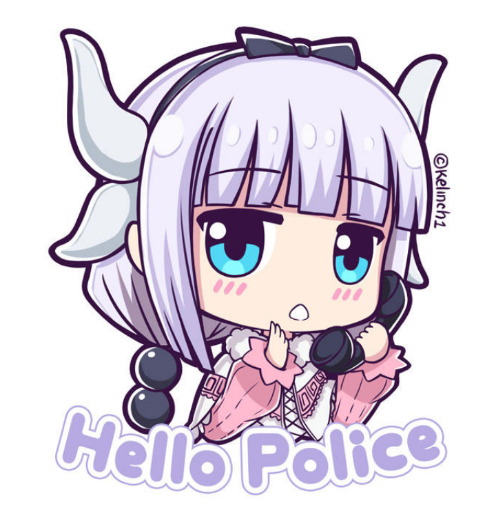 High Quality Kanna hello police Blank Meme Template