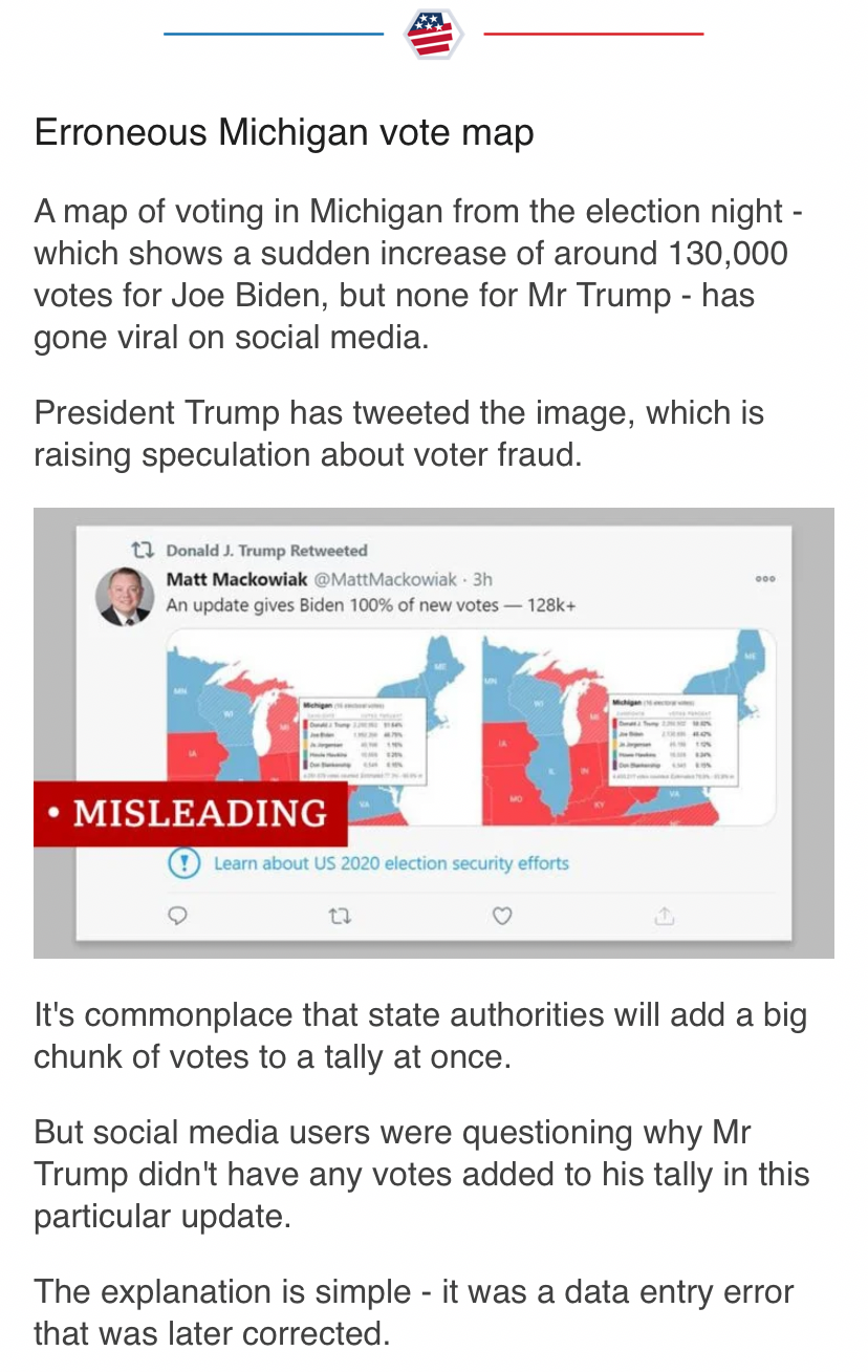 Michigan vote map debunked Blank Meme Template