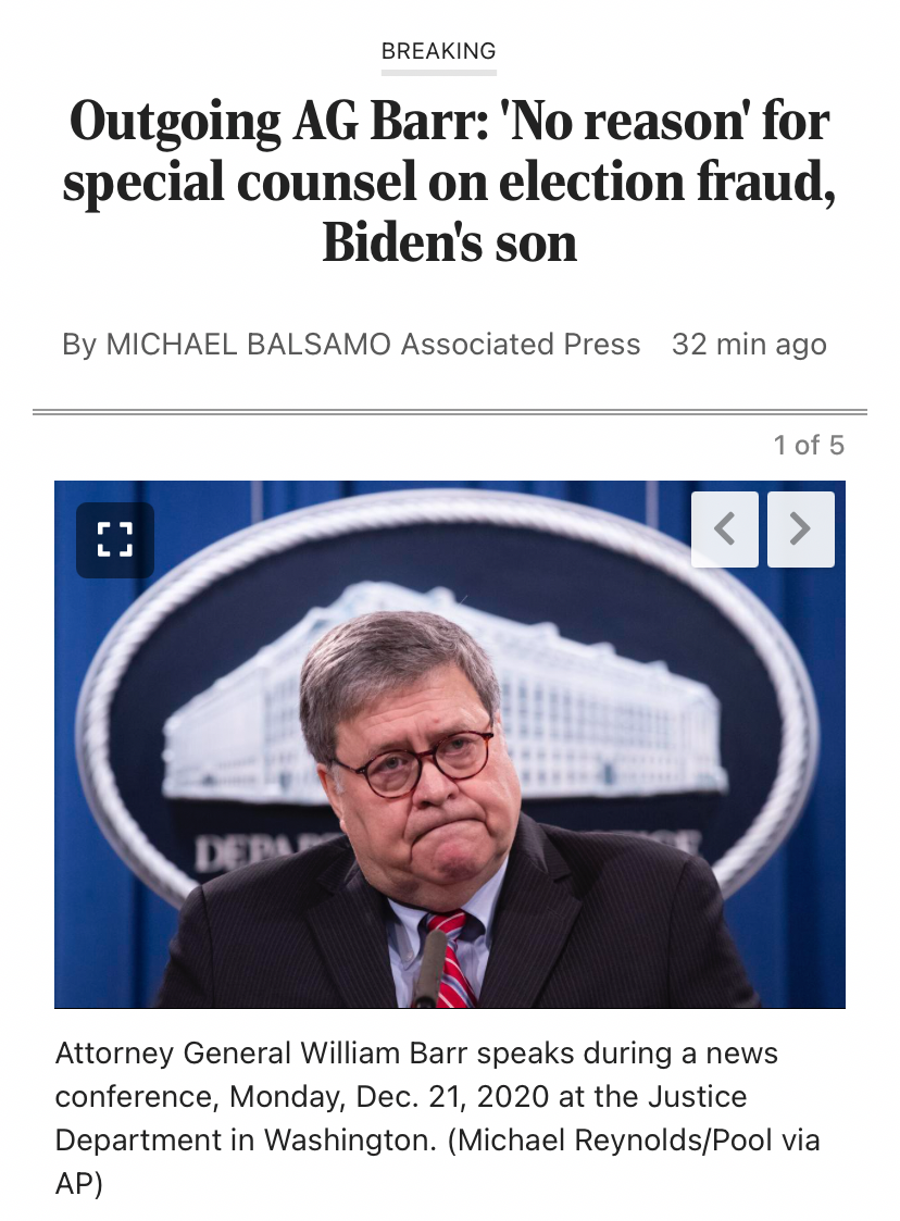 High Quality Barr Special counsel Blank Meme Template