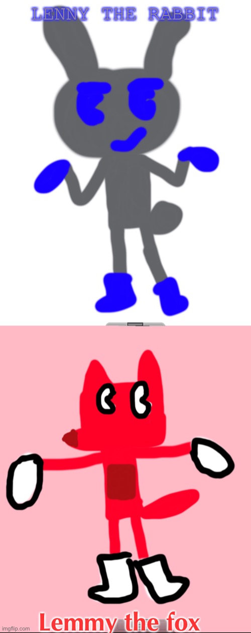 For the toon goon series *razzle and dazzle’s dimension* | LENNY THE RABBIT; Lemmy the fox | made w/ Imgflip meme maker
