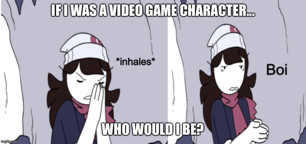 Jaiden Animations boi | IF I WAS A VIDEO GAME CHARACTER... WHO WOULD I BE? | image tagged in jaiden animations boi | made w/ Imgflip meme maker