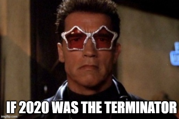 ... | IF 2020 WAS THE TERMINATOR | image tagged in terminator sunglasses,2020,cool | made w/ Imgflip meme maker