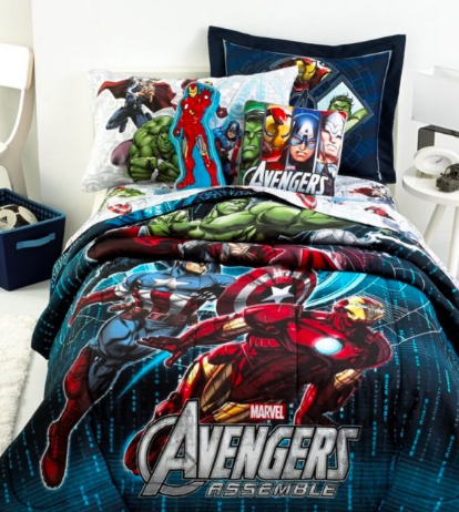 High Quality Marvel Avengers themed hotel room Blank Meme Template