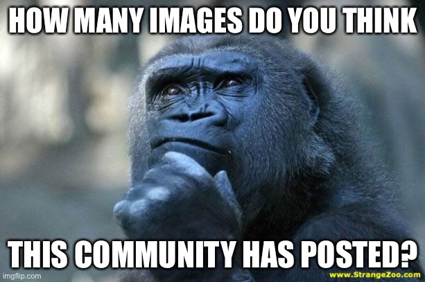 ... | HOW MANY IMAGES DO YOU THINK; THIS COMMUNITY HAS POSTED? | image tagged in deep thoughts,question | made w/ Imgflip meme maker