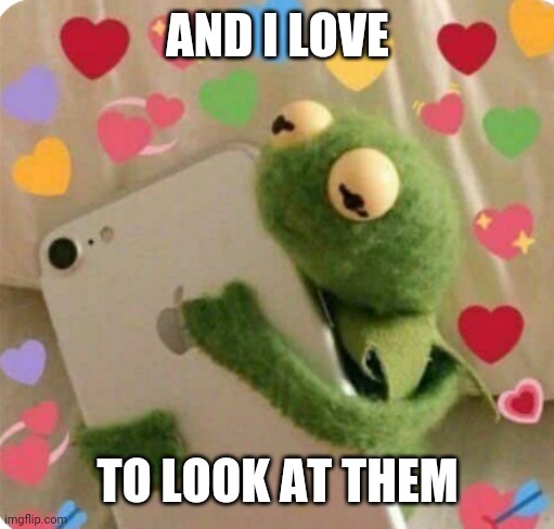AND I LOVE TO LOOK AT THEM | made w/ Imgflip meme maker