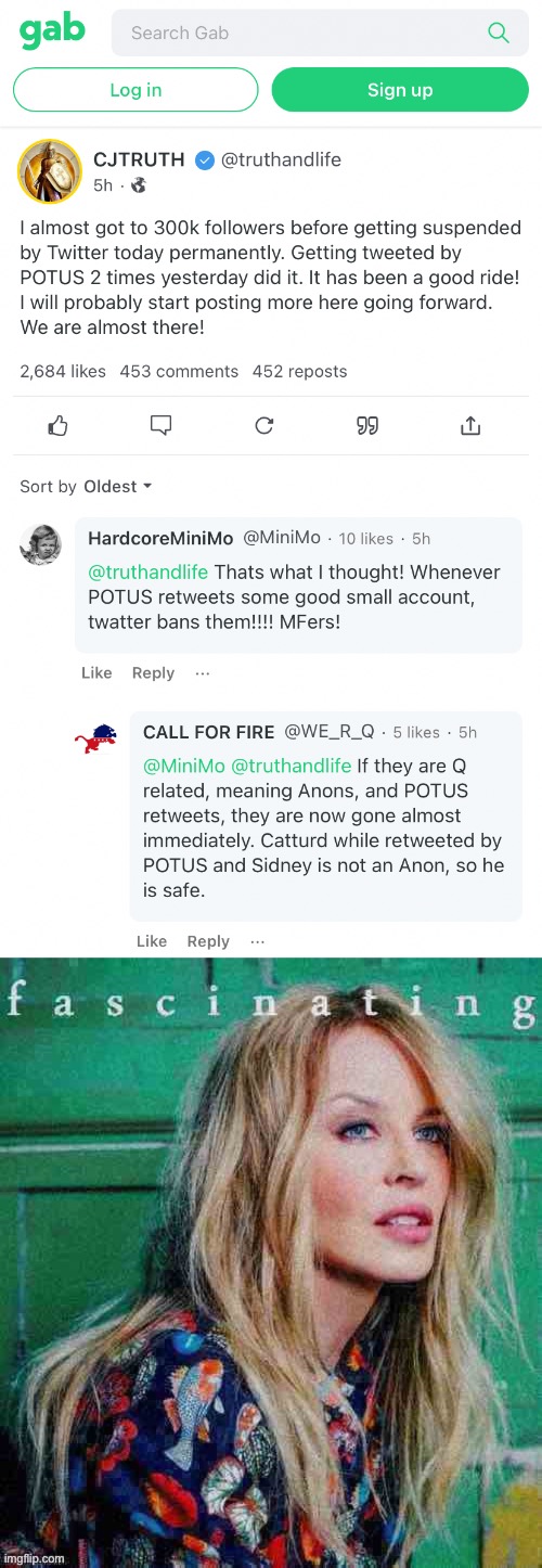If I were a betting man, I’d say this is a signal Trump’s own account is destined for the trash bin circa Jan. 20 | image tagged in gab banned from twitter,kylie fascinating deep-fried 1,twitter,trump twitter,social media,censorship | made w/ Imgflip meme maker