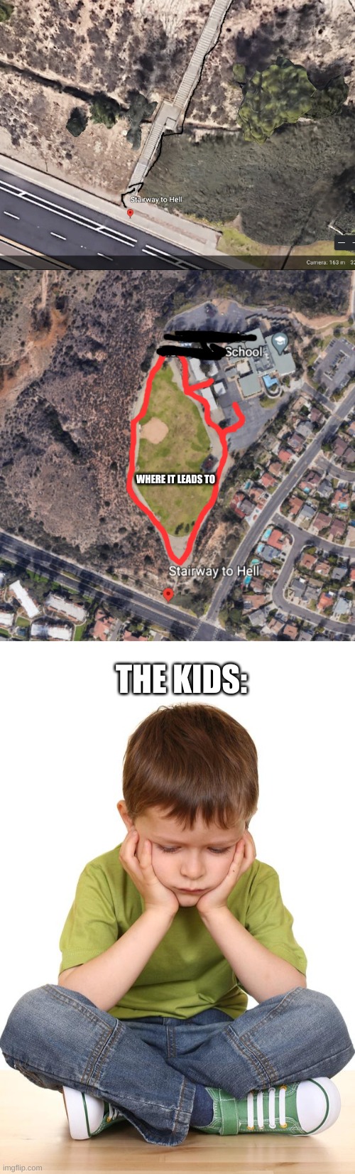 why you gotta do this to the kids | WHERE IT LEADS TO; THE KIDS: | image tagged in blank white template,sad kid | made w/ Imgflip meme maker