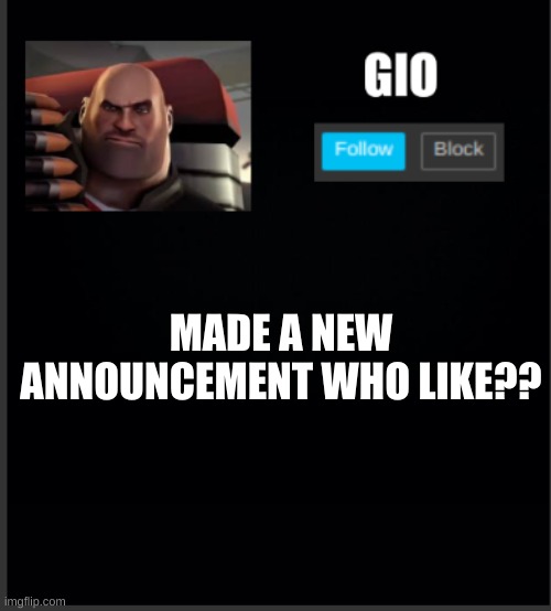 MADE A NEW ANNOUNCEMENT WHO LIKE?? | image tagged in festive's new announcement | made w/ Imgflip meme maker