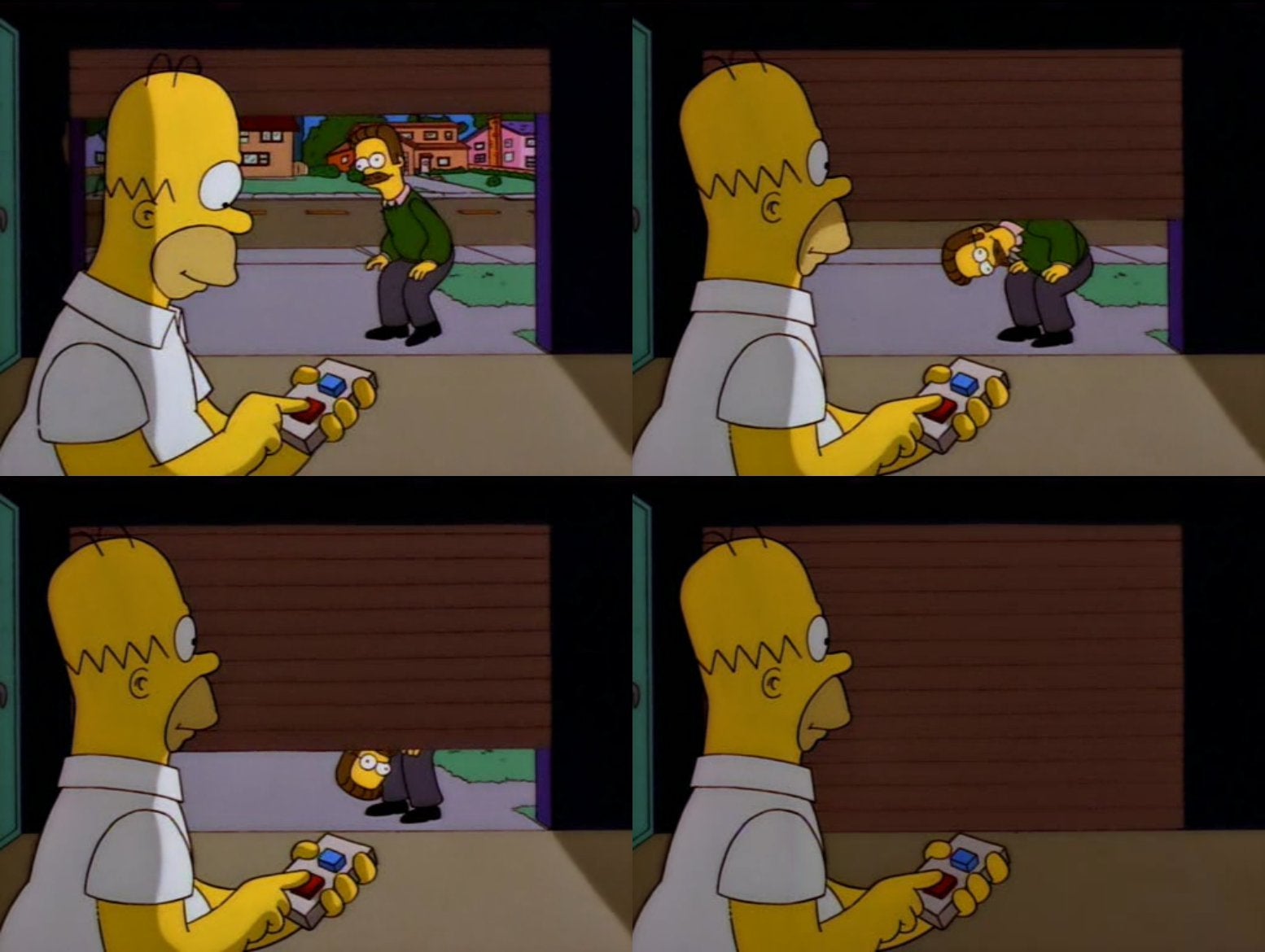 High Quality Homer Simpson Garage Door Blank Meme Template