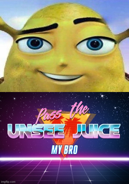 cursed image: Shrek x The Bee Movie | image tagged in pass the unsee juice my bro | made w/ Imgflip meme maker