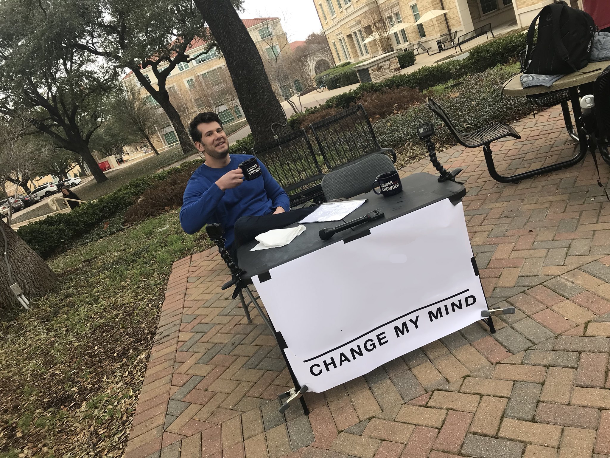Steven Crowder's "Change My Mind" Campus Sign Blank Meme Template