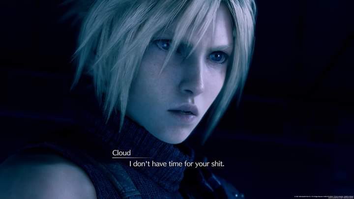 Cloud I don't have time for your shit Blank Meme Template