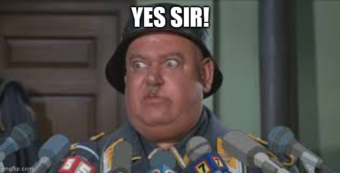 Sergeant Schultz | YES SIR! | image tagged in sergeant schultz | made w/ Imgflip meme maker