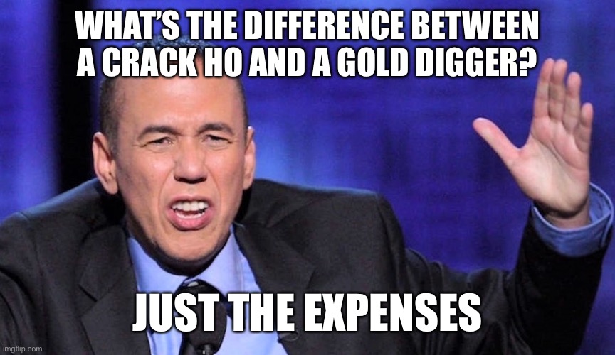 WHAT’S THE DIFFERENCE BETWEEN A CRACK HO AND A GOLD DIGGER? JUST THE EXPENSES | made w/ Imgflip meme maker