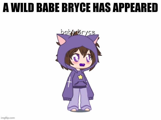 A WILD BABE BRYCE HAS APPEARED | image tagged in bebe bryce | made w/ Imgflip meme maker