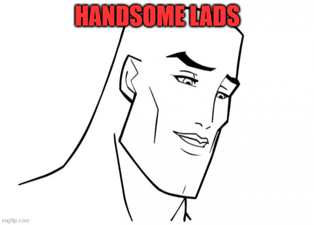 Handsome face | HANDSOME LADS | image tagged in handsome face | made w/ Imgflip meme maker