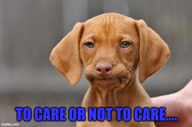 TO CARE OR NOT TO CARE.... | made w/ Imgflip meme maker