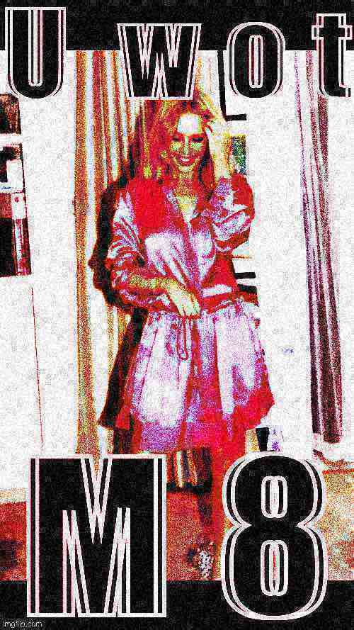 Kylie U Wot M8 pink deep-fried 4 Blank Meme Template