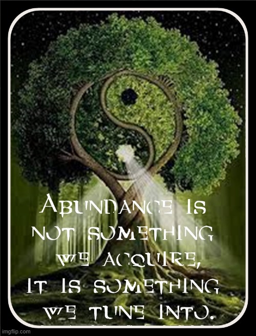 Abundance is not something we acquire it is something we tune into | image tagged in namaste | made w/ Imgflip meme maker